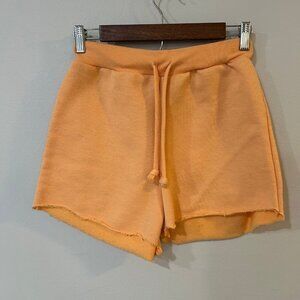 PrettyLittleThing Orange Drawstring Front Tie Cutoff Lounge Casual Shorts Size 8